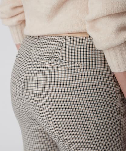Damart Prêt-à-porter Pantaloni 7/8 Bi-Stretch da donna aderenti beige melange