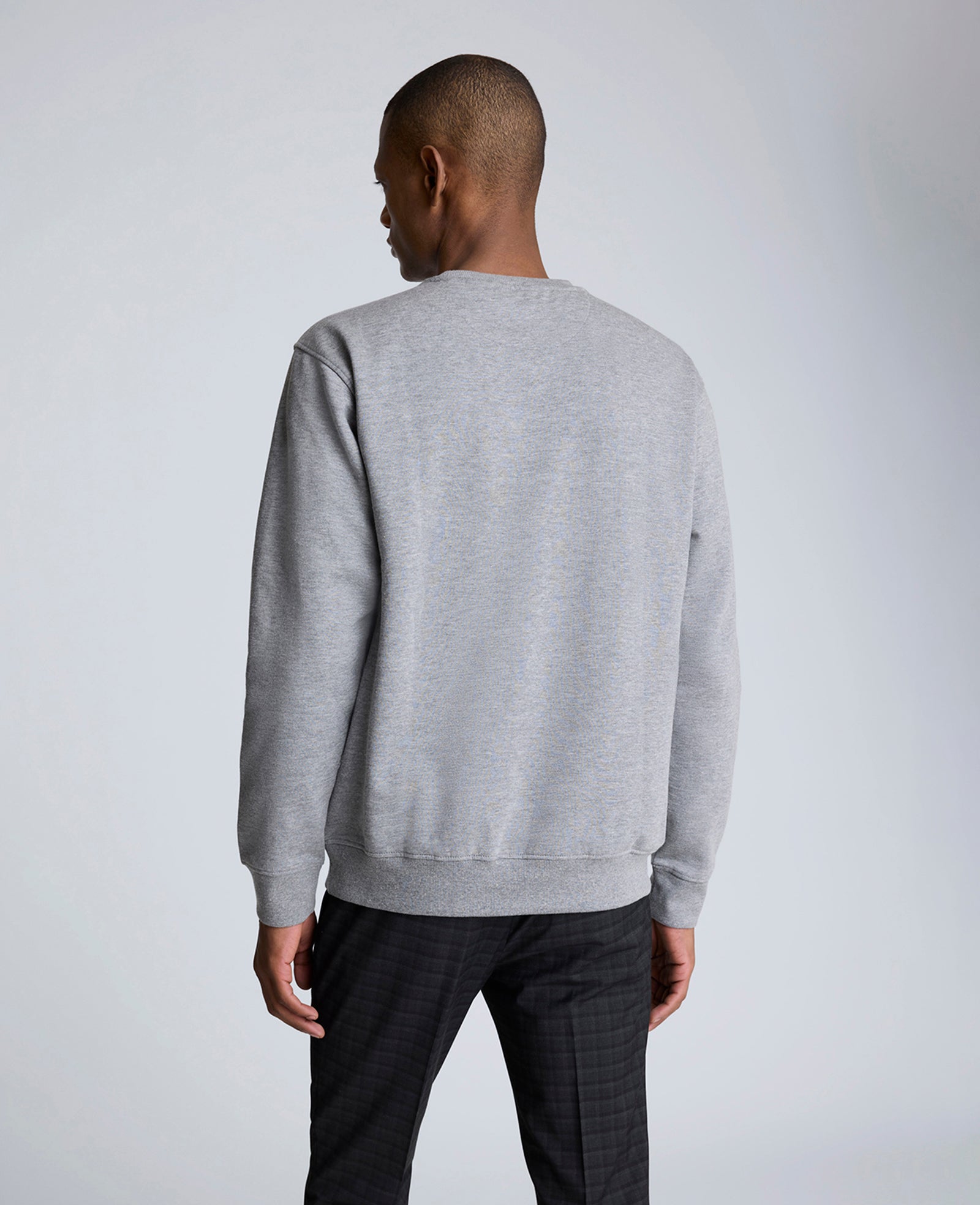 Kenneth Cole Reaction Clothing Kenneth Cole Embroidered Logo Sweatshirt felpa grigia