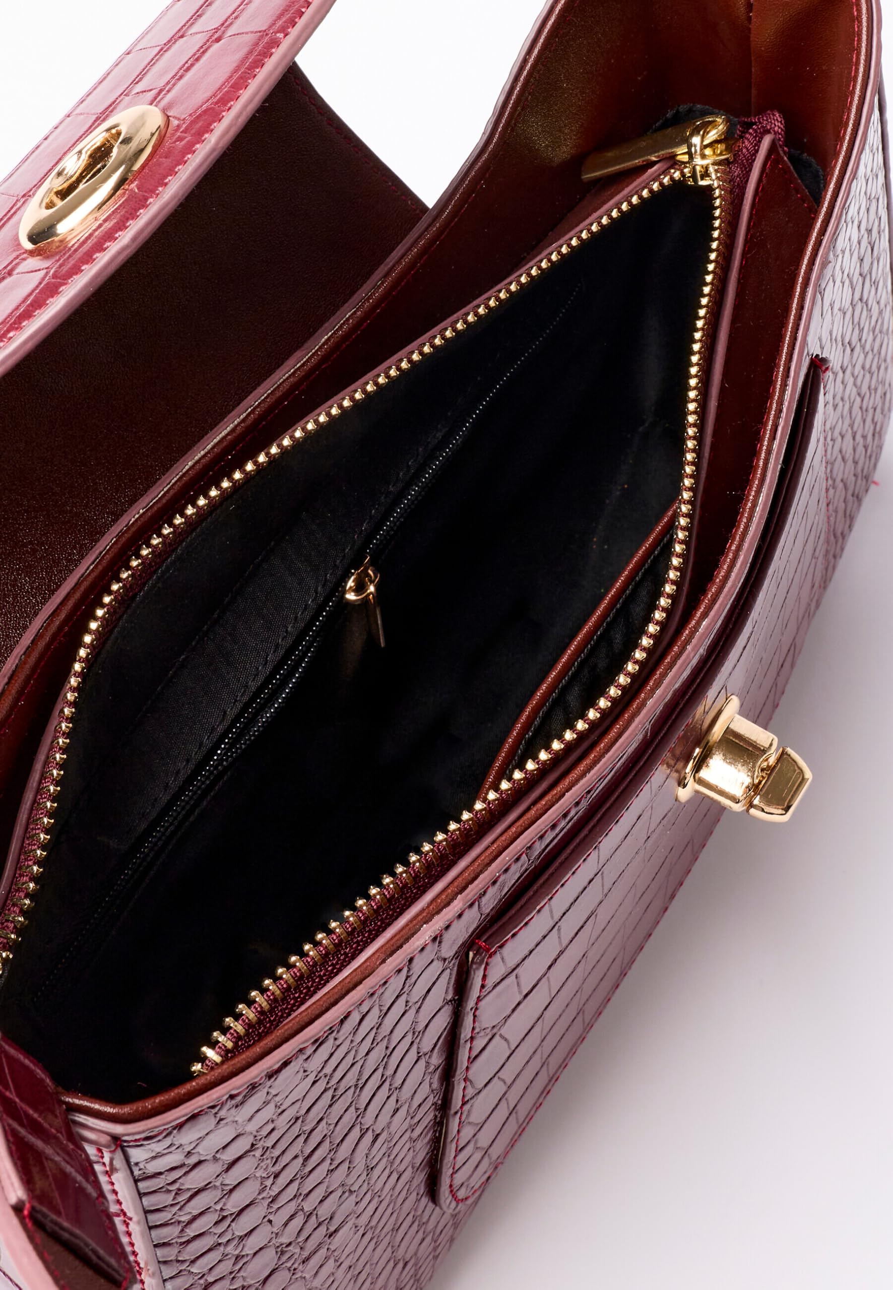 Damart Accessori Borsa da donna effetto rettile 27 x 17 x 6 cm