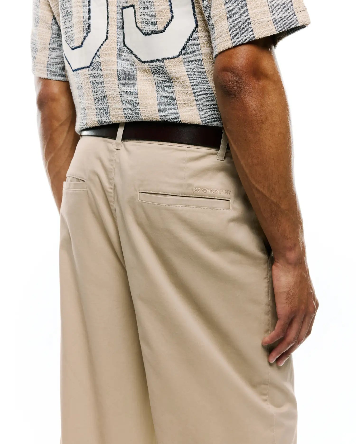 Psycho Bunny Men's Pants Aidan Chino Pants chino beige cotone elasticizzato