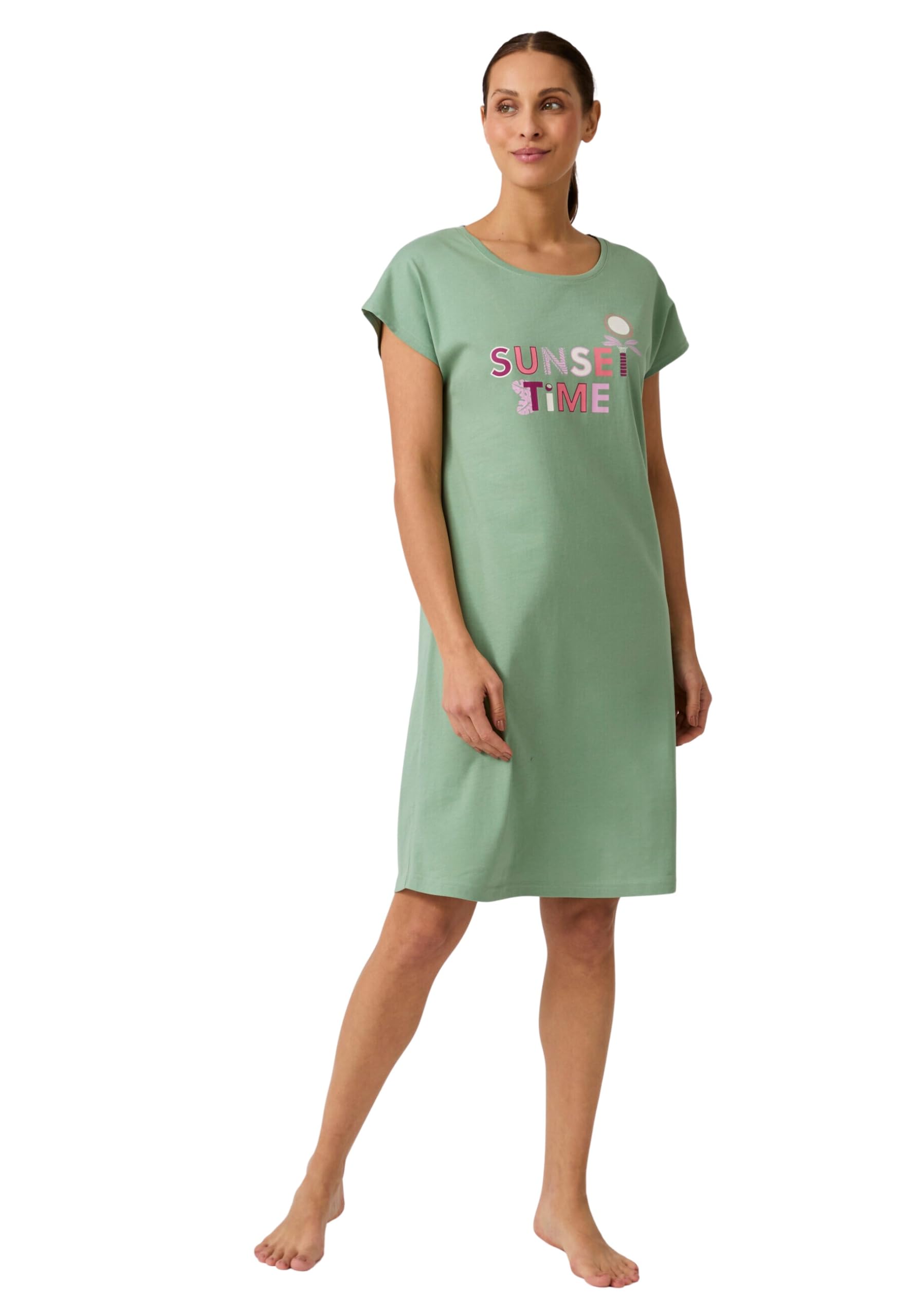 Damart Homewear Camicia da notte in puro cotone donna blu notte XS