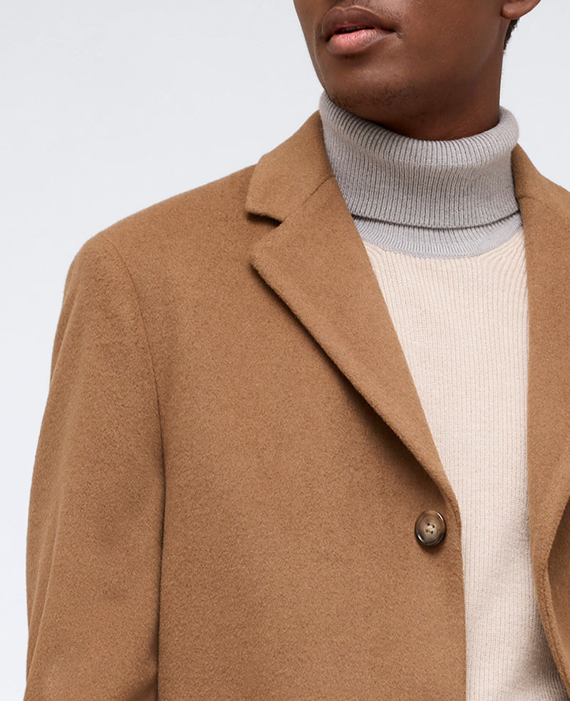 Kenneth Cole Reaction Clothing The Classic Fit Overcoat cappotto uomo cammello
