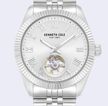 Kenneth Cole Reaction Watches Open Heart Automatic Bracelet Watch orologio Silver, automatico