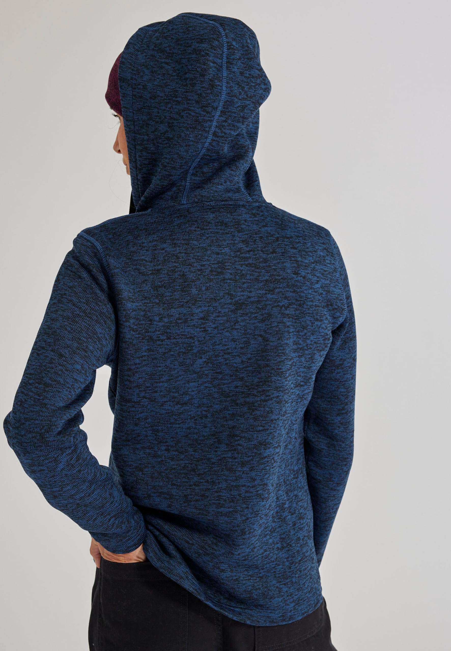 Damart Prêt-à-porter Giacca in pile con cappuccio Thermolactyl XS blu