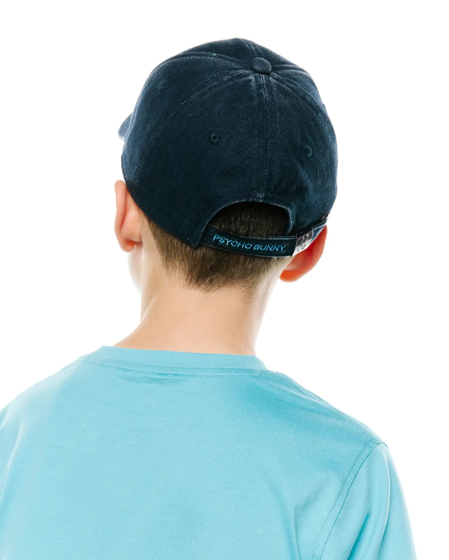 Psycho Bunny Kids Accessories Grover cappellino baseball blu O/S cotone