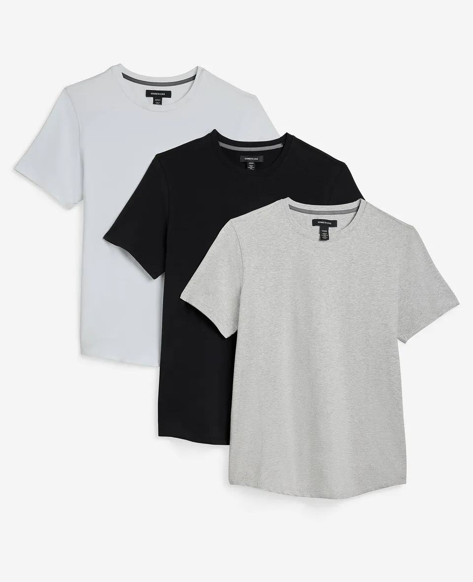 Kenneth Cole Reaction Clothing Performance Crew Neck Bundle magliette 3 pezzi