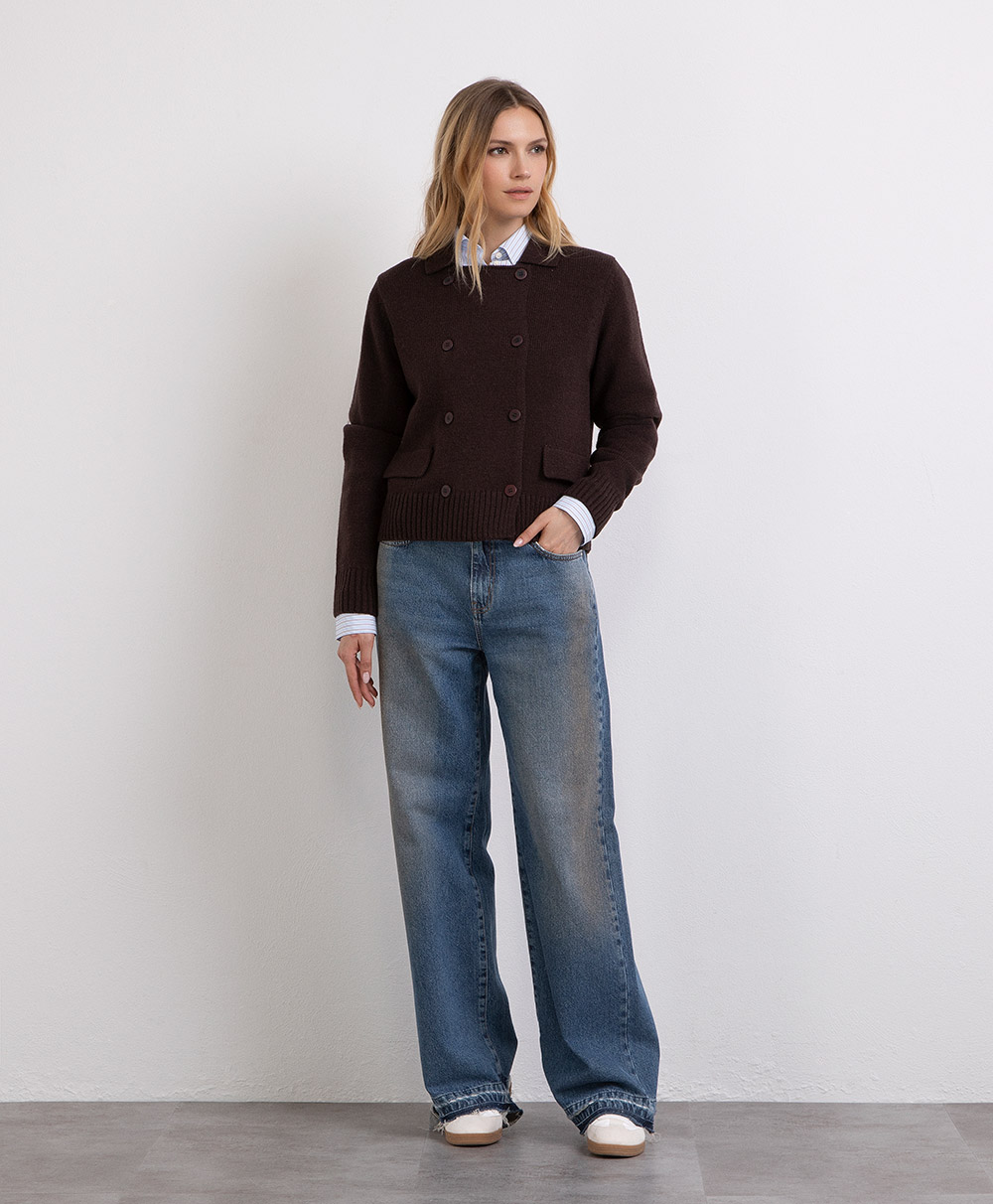 Markup Donna Maglieria Cardigan doppiopetto misto lana