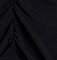 Kenneth Cole Reaction Clothing Ruched Halter Maxi Dress abito nero arricciato