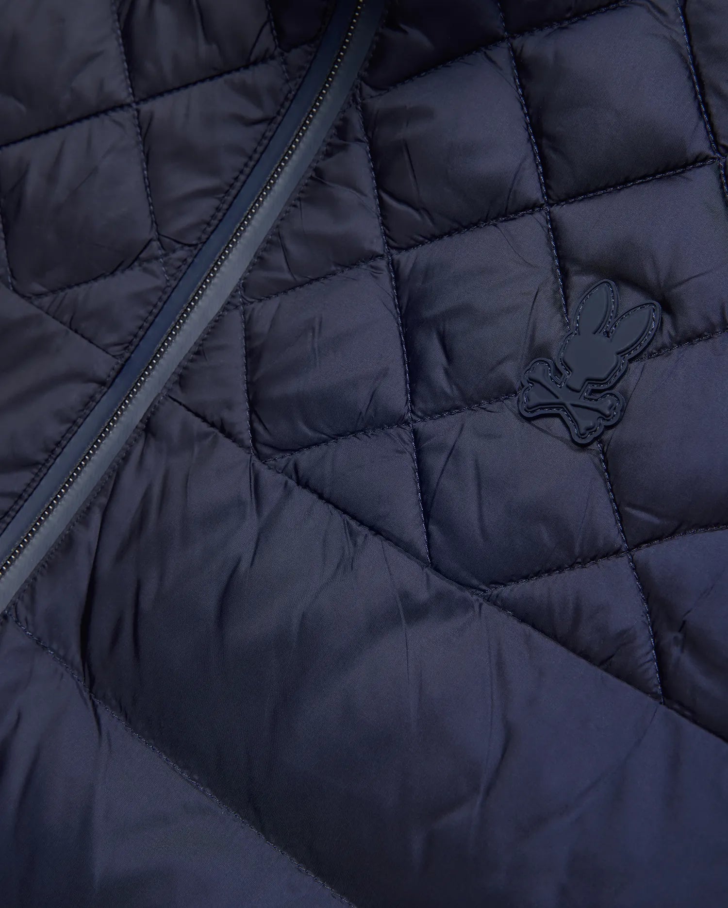 Psycho Bunny Jackets Emerik Hooded Puffer Jacket giacca blu in nylon