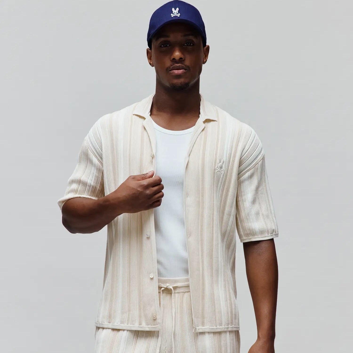 Psycho Bunny Men's Shirts Cliff Shirt camicia Pristine in cotone