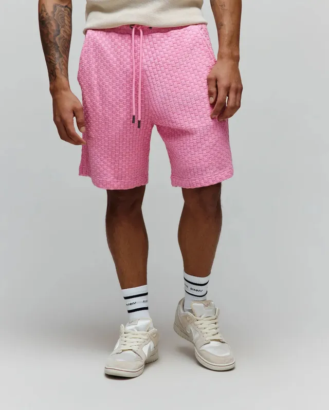 Psycho Bunny Men's Shorts MENS GAREN OVERSIZED KNIT SHORT 7 1/2 MB0900065 shorts rosa