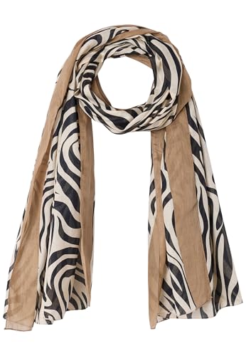 Damart Accessori Sciarpa stampata in puro cotone donna bianca 180 x 100 cm