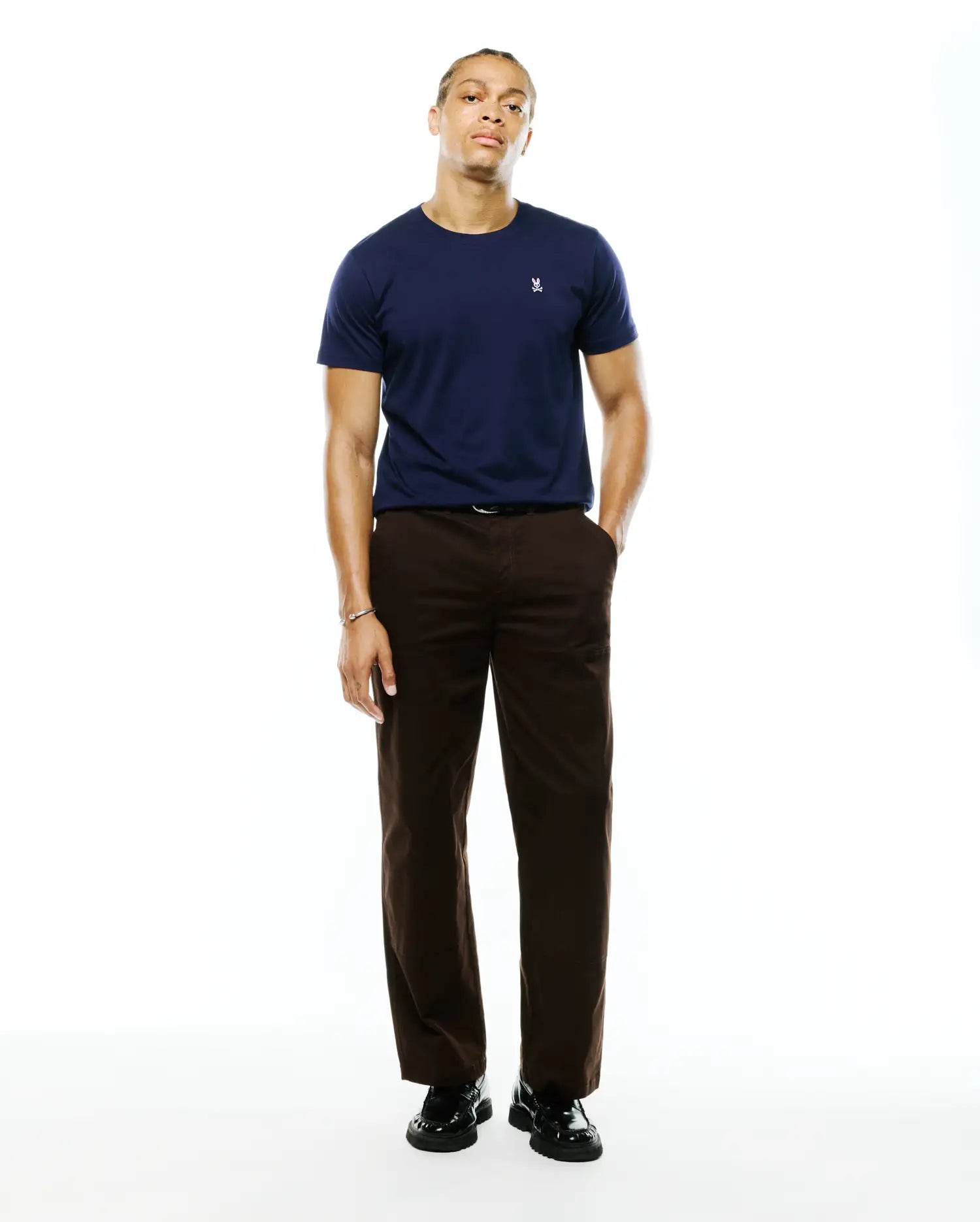 Psycho Bunny Men's Tees Classic Crew Neck Tee B6U014CRPC maglietta blu XXS