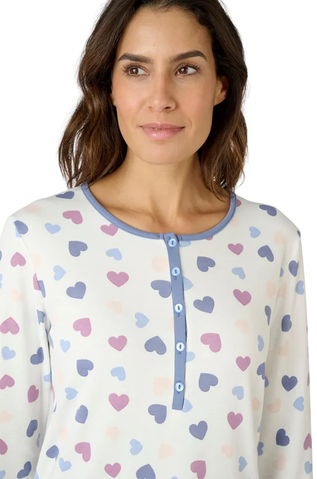 Damart Homewear camicia da notte Thermolactyl in maglia interlock