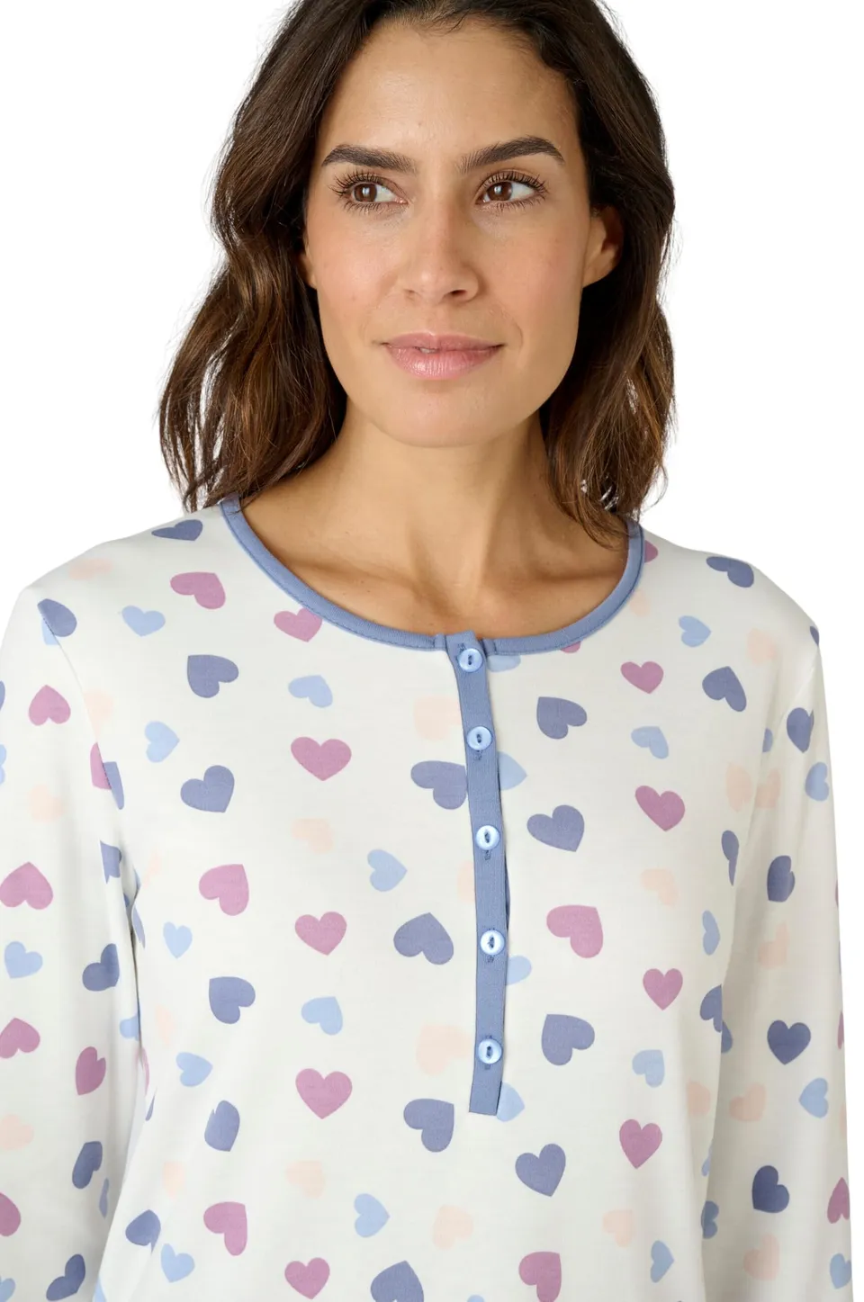 Damart Homewear camicia da notte Thermolactyl in maglia interlock