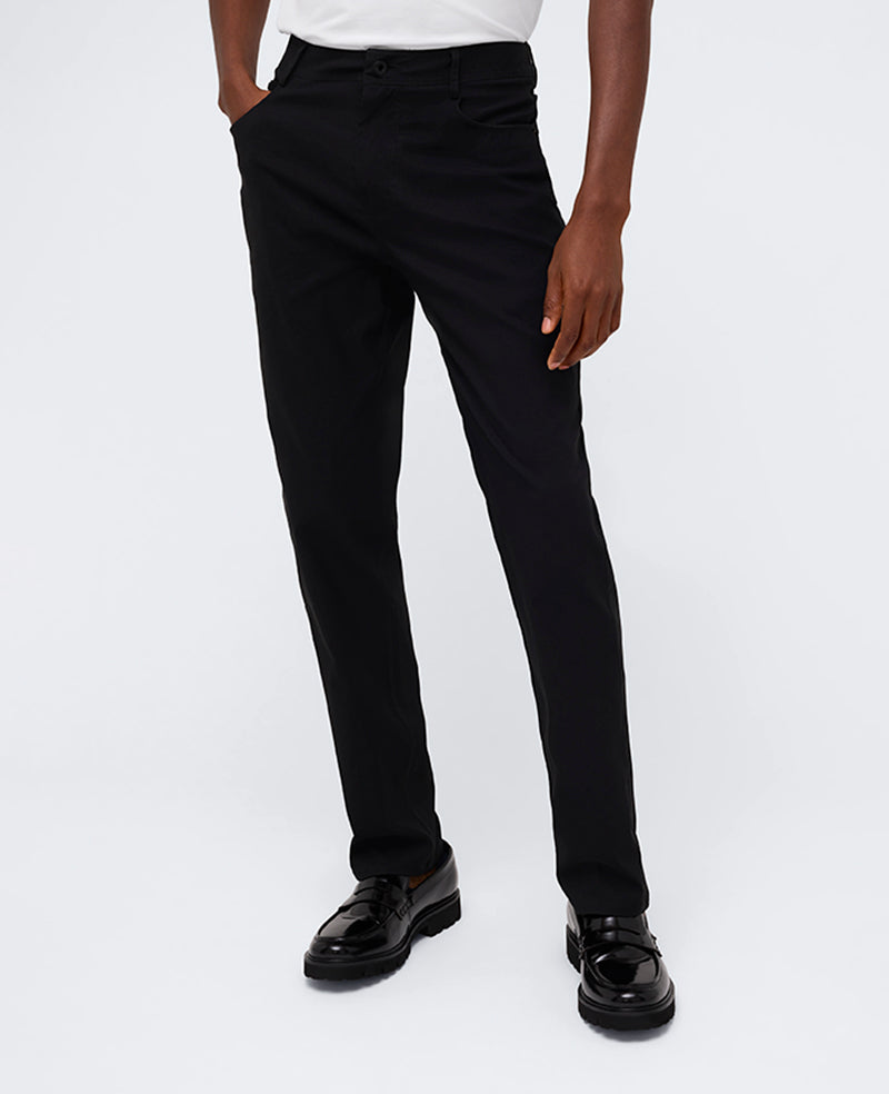 Kenneth Cole Reaction Clothing Slim Tapered Flex 5-Pocket Pant pantaloni neri elasticizzati