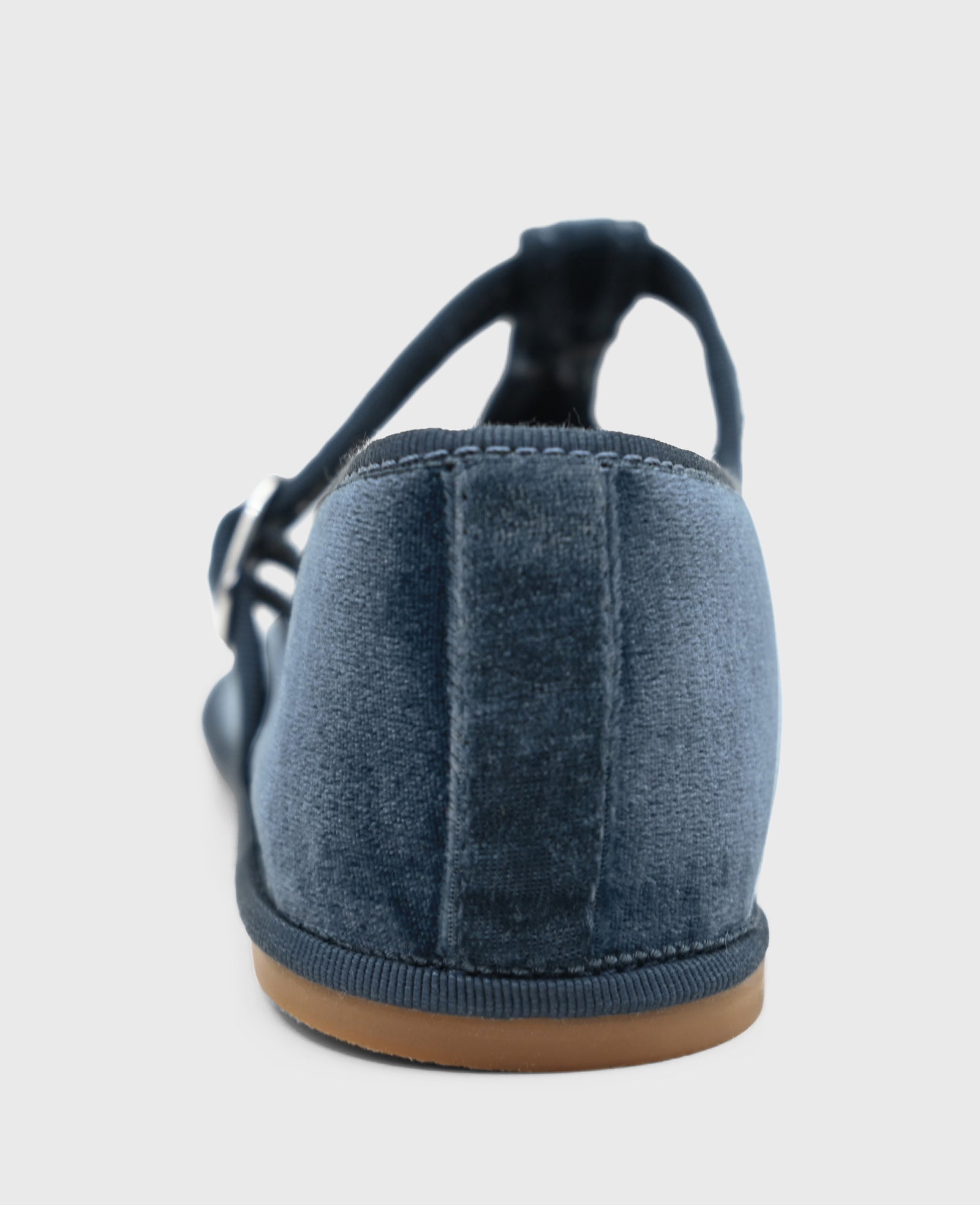 Kenneth Cole Reaction Shoes Verona Velvet T-Strap Mary Jane Flat blu