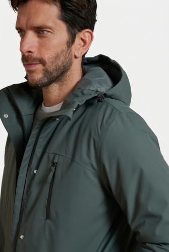 Damart Thermolactyl parka uomo grigio cachi taglia L impermeabile