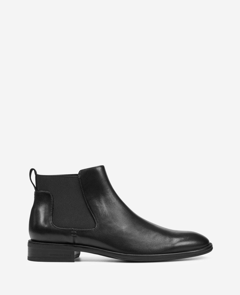 Kenneth Cole Reaction Shoes Tully Chelsea Boot stivaletto nero in pelle calzata larga