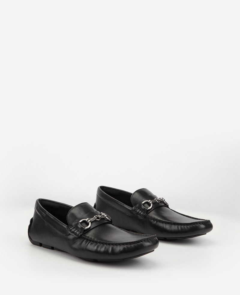 Kenneth Cole Reaction Theme Bit Driver mocassini neri in pelle