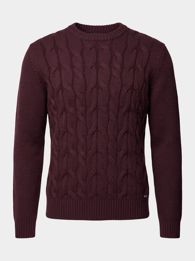 Markup Uomo Maglieria Maglione Girocollo Trecce maglione