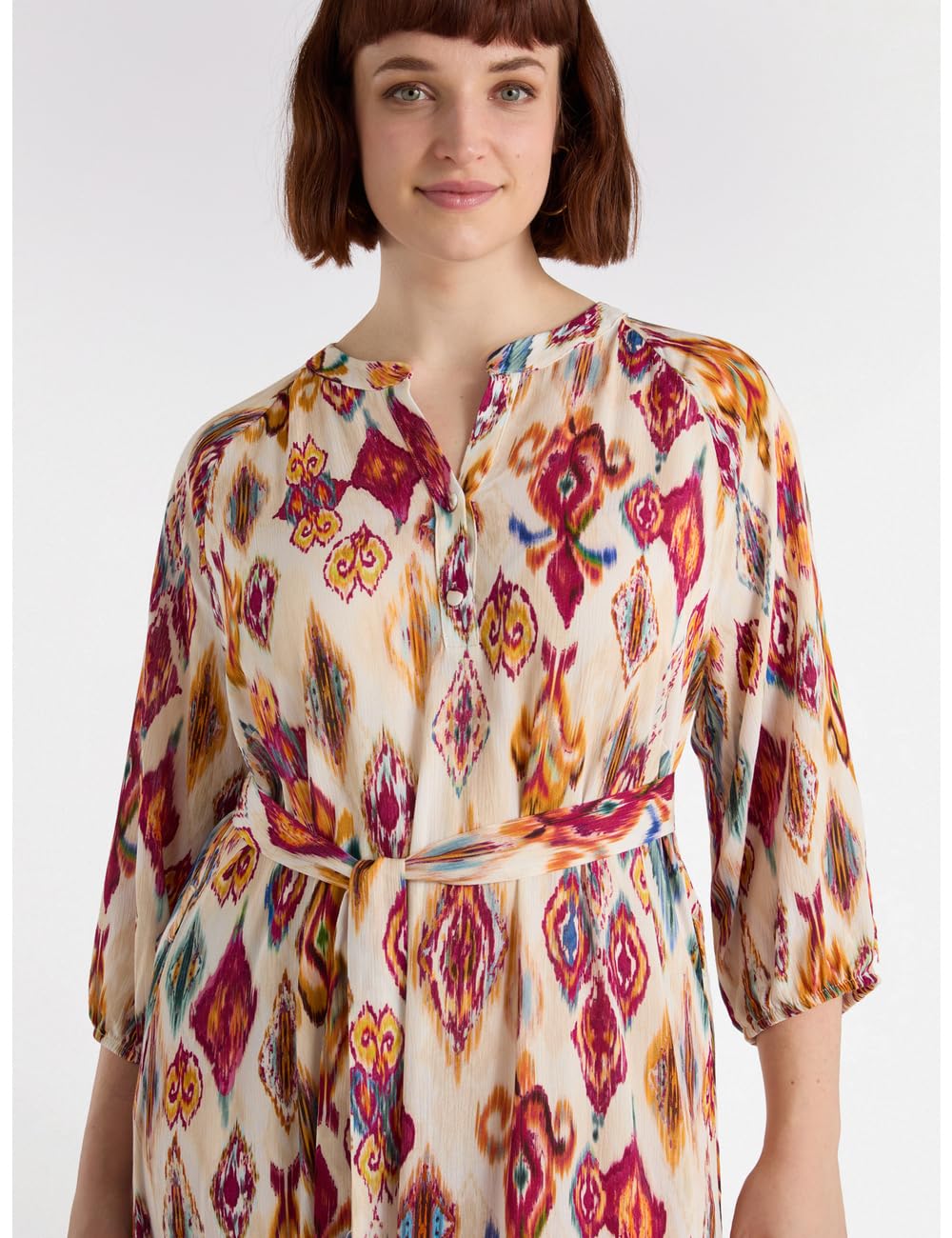 Fiorella Rubino Vestiti Vestito Lungo dalla Stampa Ikat vestito 50 Plus
