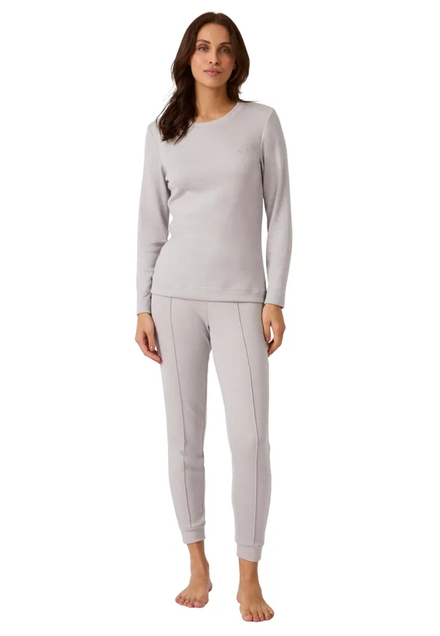 Damart Thermolactyl T-shirt a manica lunga donna marrone 34-36 (XS)
