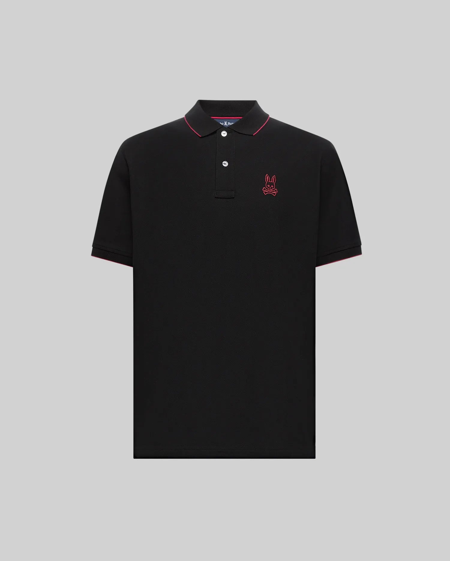 Psycho Bunny Men's Polos Men's Cyra Pique Polo polo nera in cotone Pima