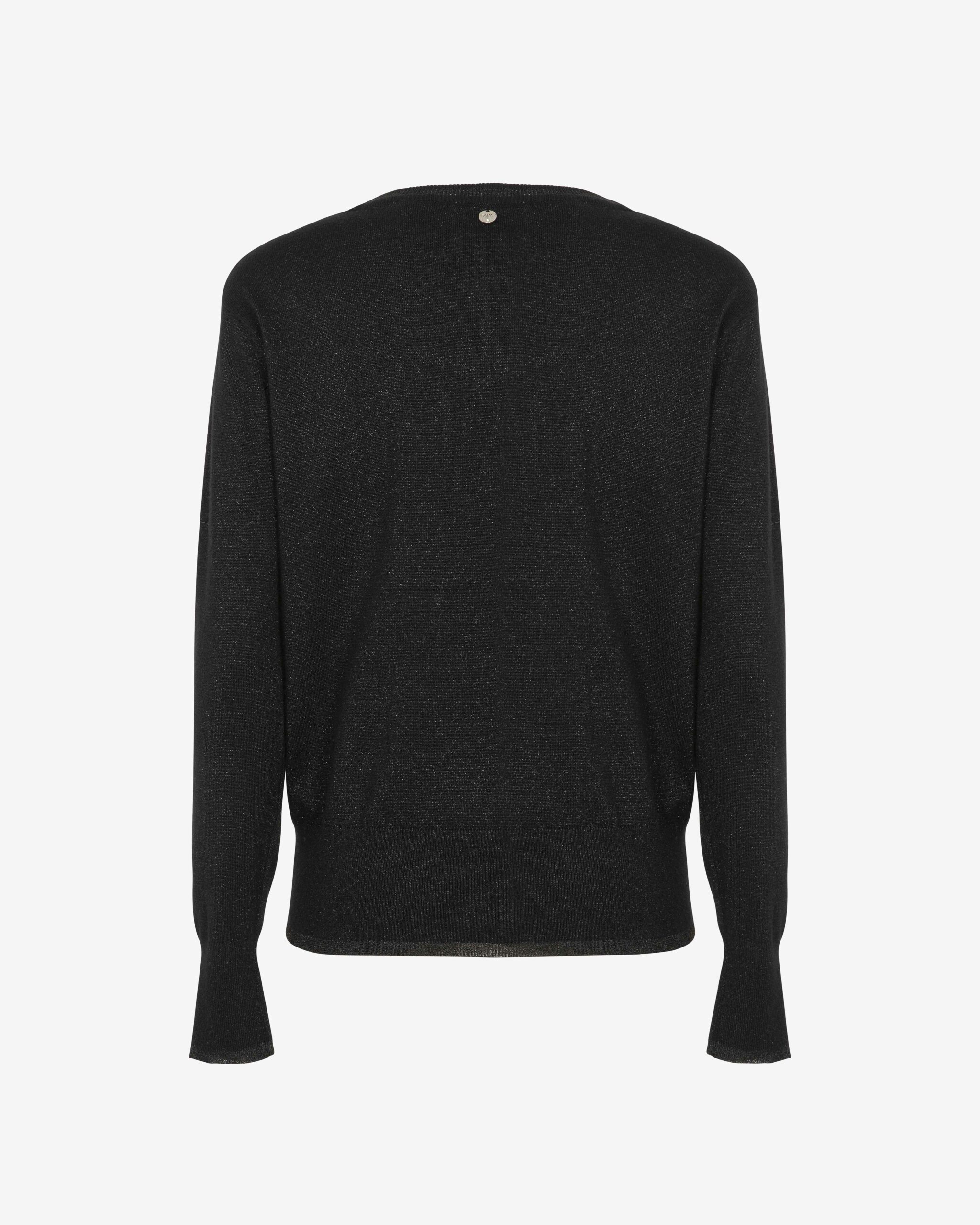 Markup Donna Maglieria Girocollo dettagli lurex applicazioni spalle maglia donna