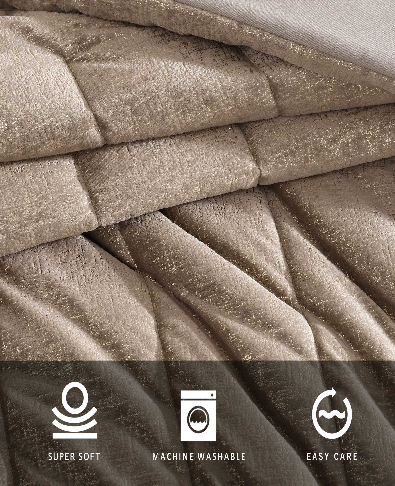 Kenneth Cole Reaction Home & Bedding Banks Natural Comforter-Sham Set marrone