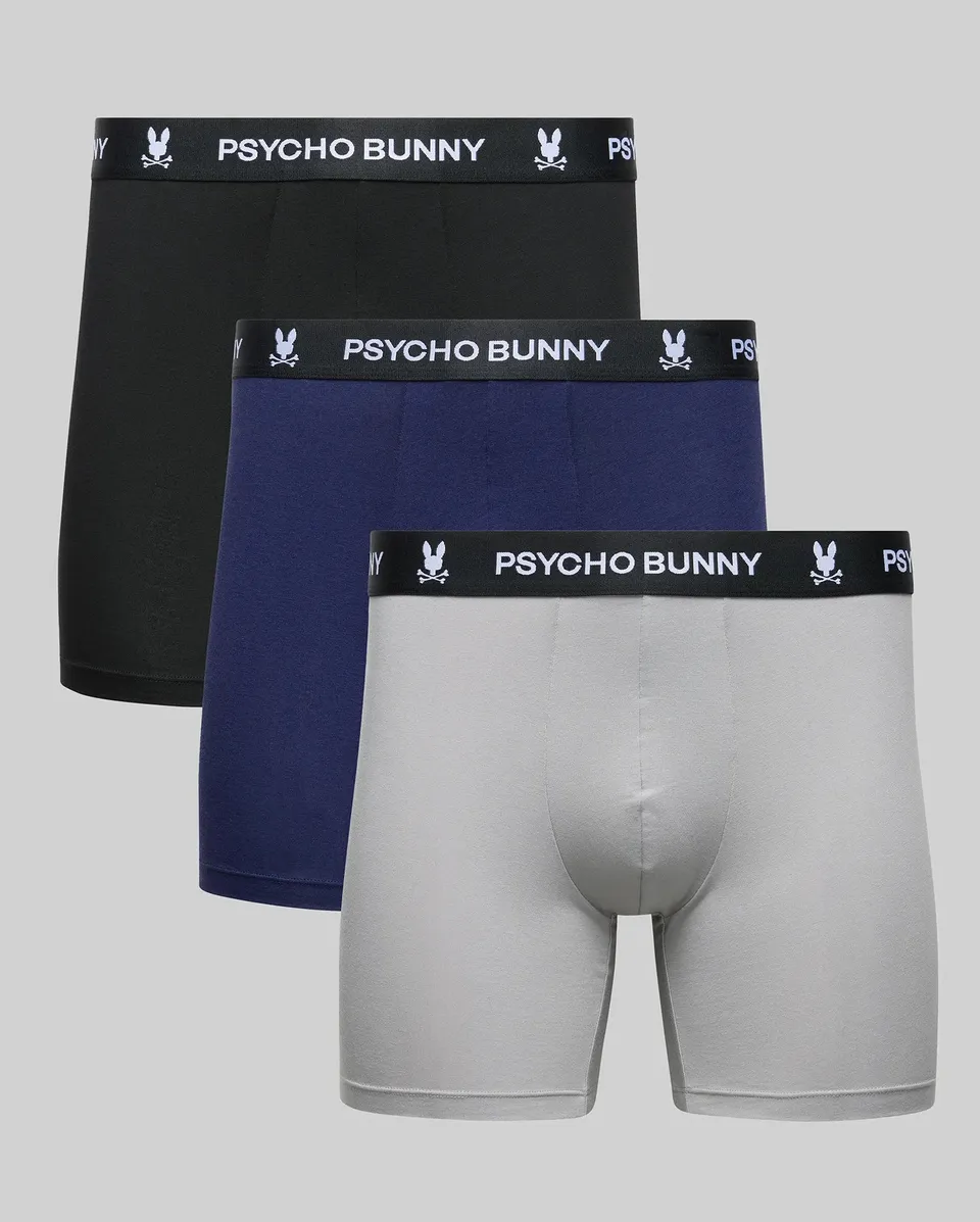 Psycho Bunny Underwear MENS 3 PACK BOXER BRIEF MO1400006 boxer 3 pezzi grigi