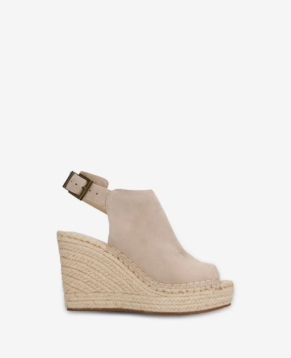 Kenneth Cole Reaction Shoes Olivia Wedge Espadrille Sandal sandalo zeppa Almond