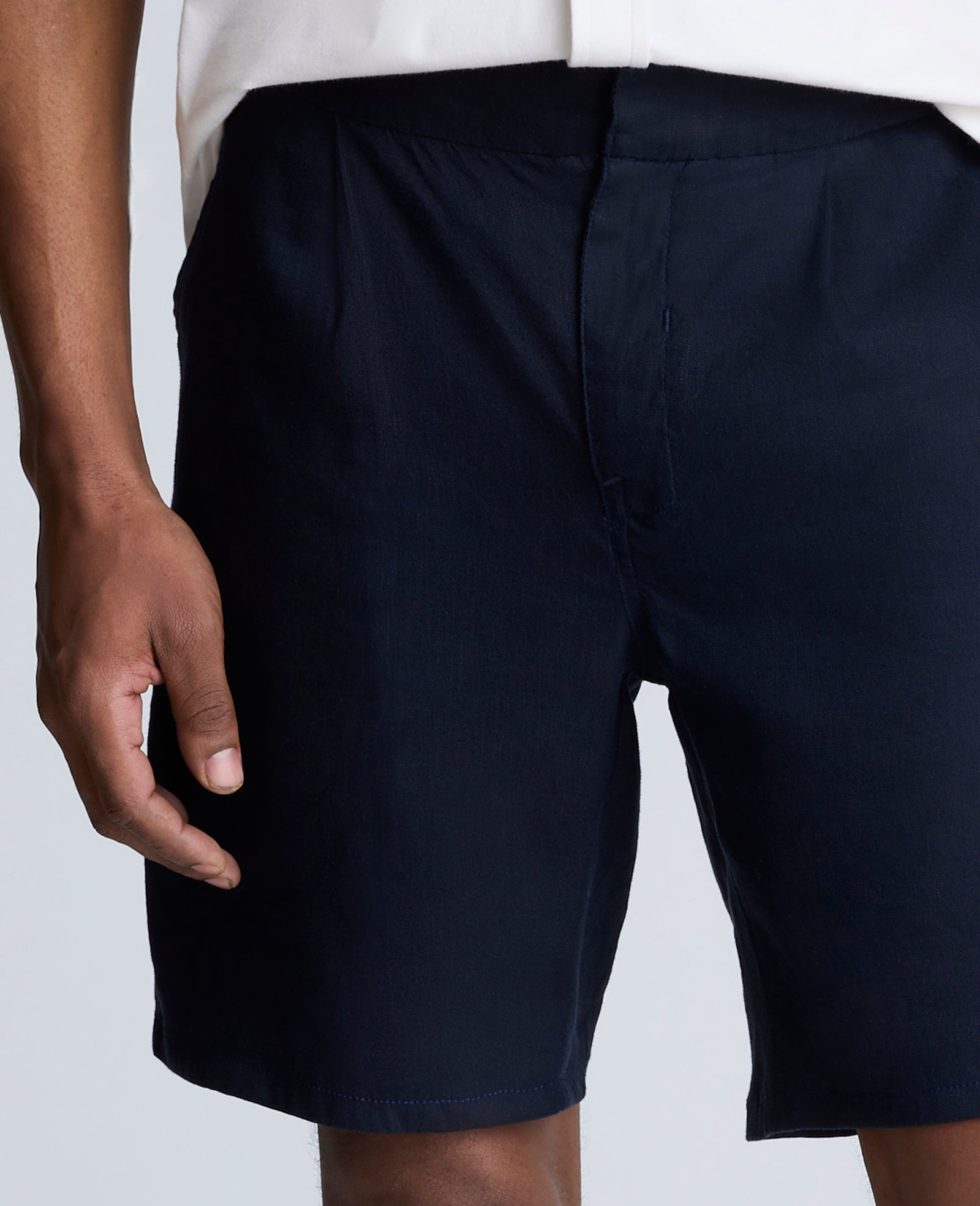Kenneth Cole Reaction Performance Pleated Linen Short bermuda navy in lino