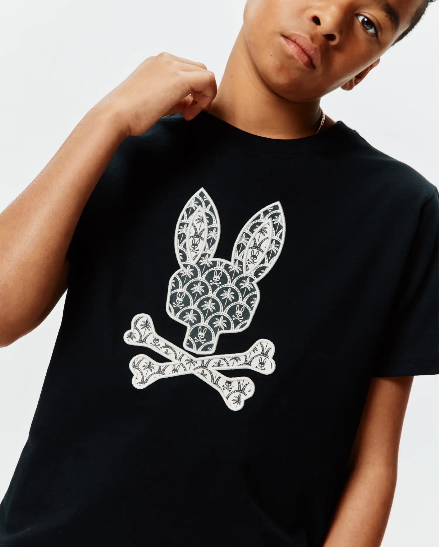 Psycho Bunny Kids Tees KIDS BRAD GRAPHIC TEE - KT0200182 T-shirt nera
