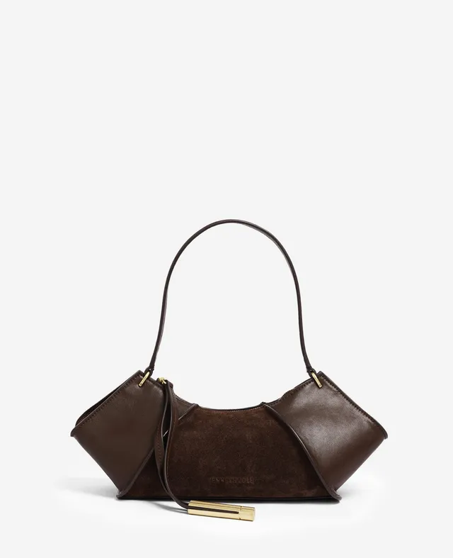 Kenneth Cole Reaction Bags Crosby Suede borsa a spalla cioccolato