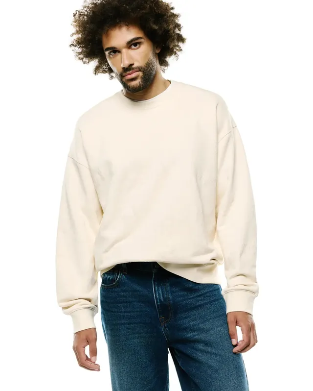 Psycho Bunny Men's Sweatshirts & Hoodies Cedrick Jacquard Sweatshirt MT0500250 felpa grigia oversize