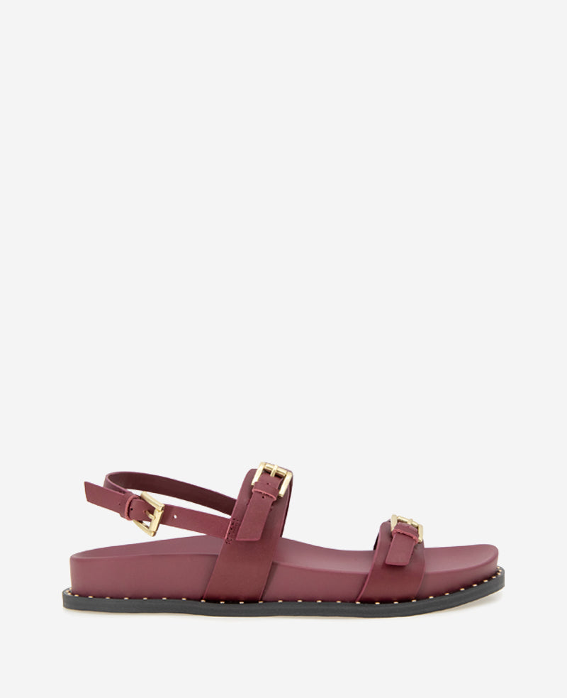 Kenneth Cole Reaction Shoes Drinity Leather Band Buckle Sandal sandali rossi in pelle