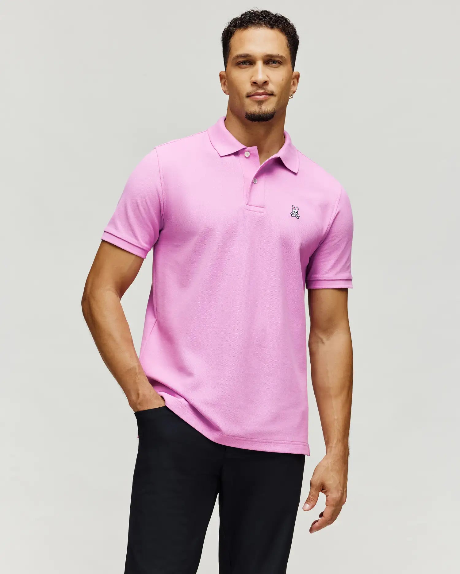 Psycho Bunny Men's Polos B6K001F200 polo Orchid 100% cotone Pima