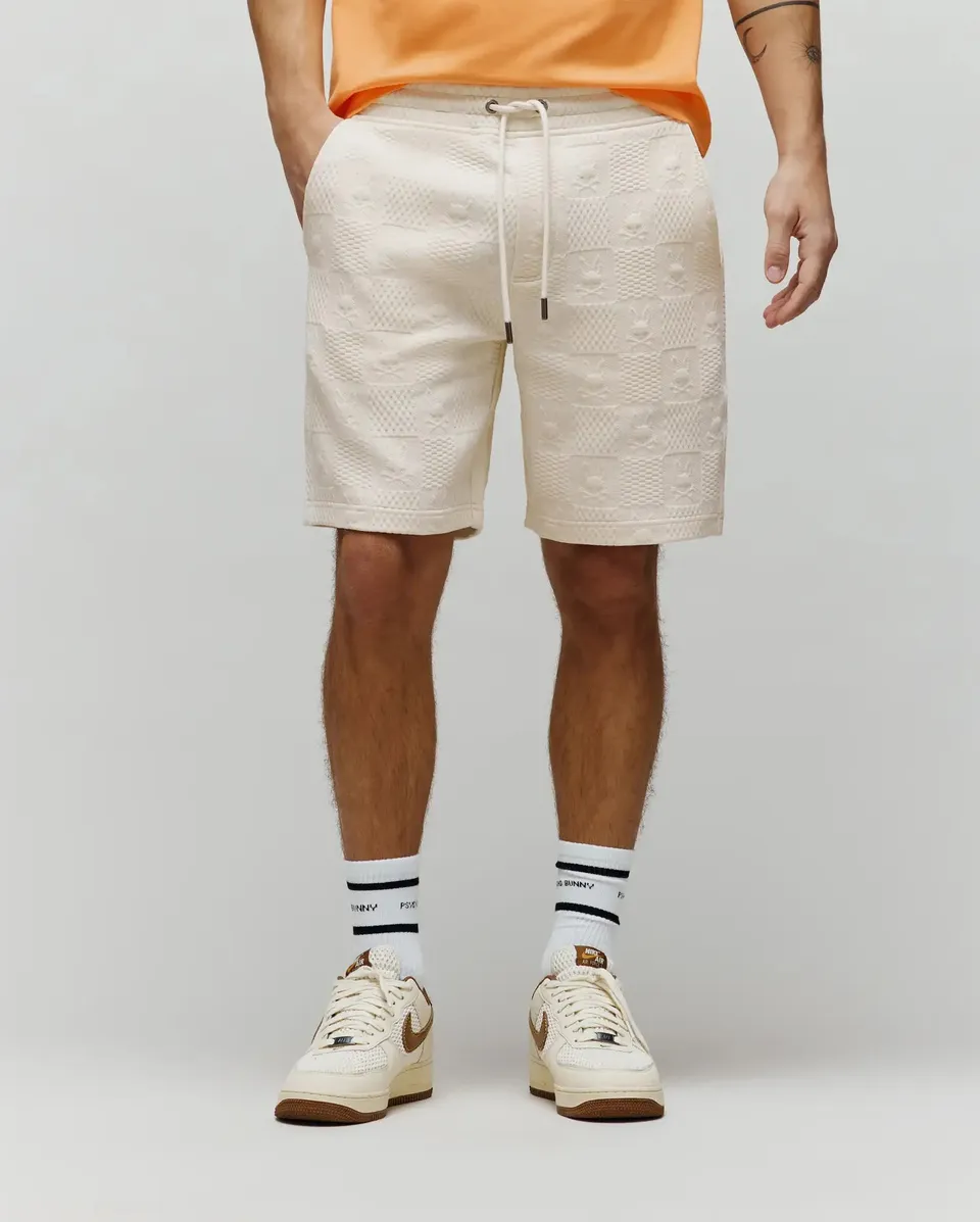 Psycho Bunny Men's Shorts Dustin Sweatshort 8" shorts Pristine XXS-XXXL jacquard