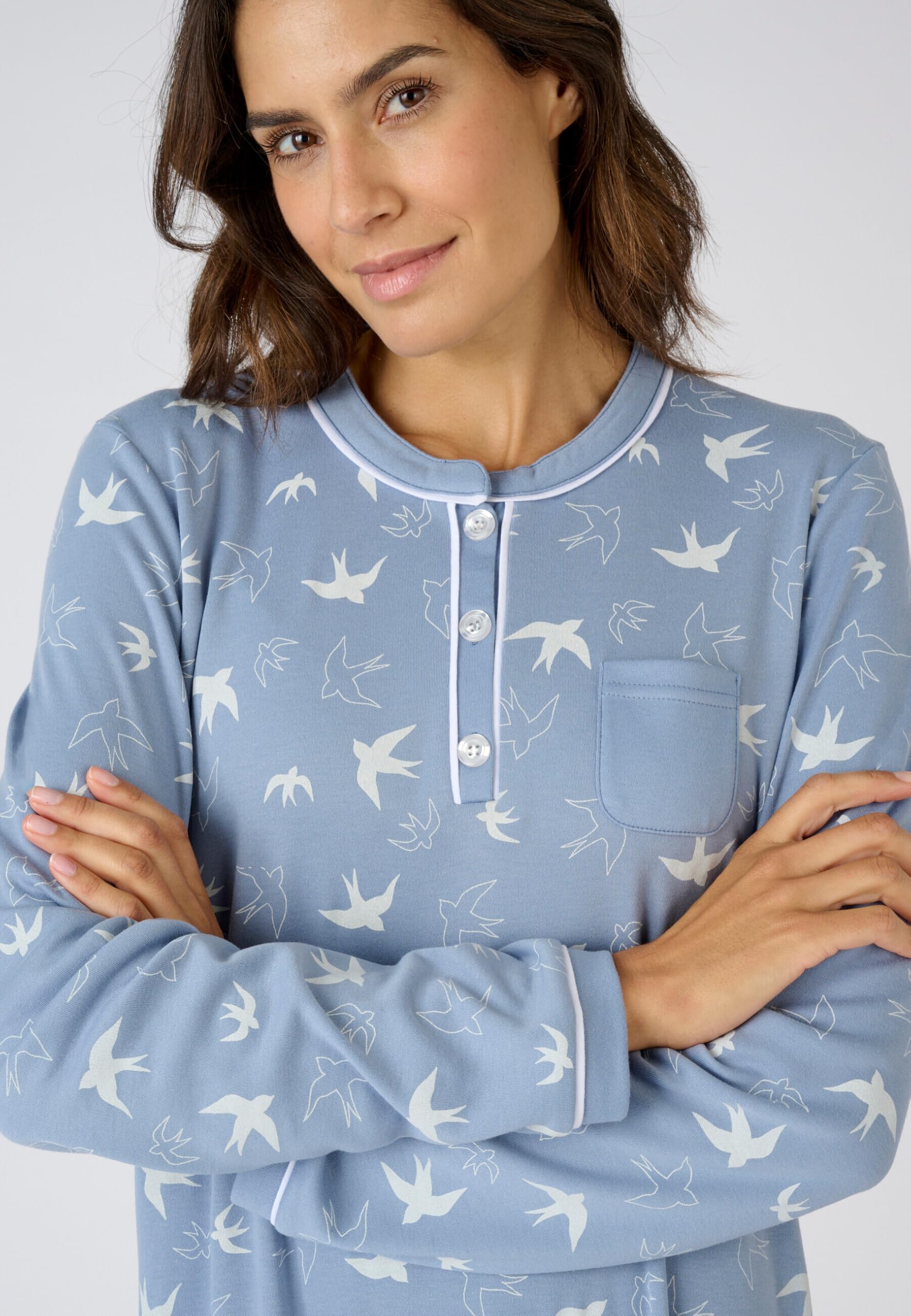 Damart Homewear Camicia da notte Thermolactyl in maglia interlock XS