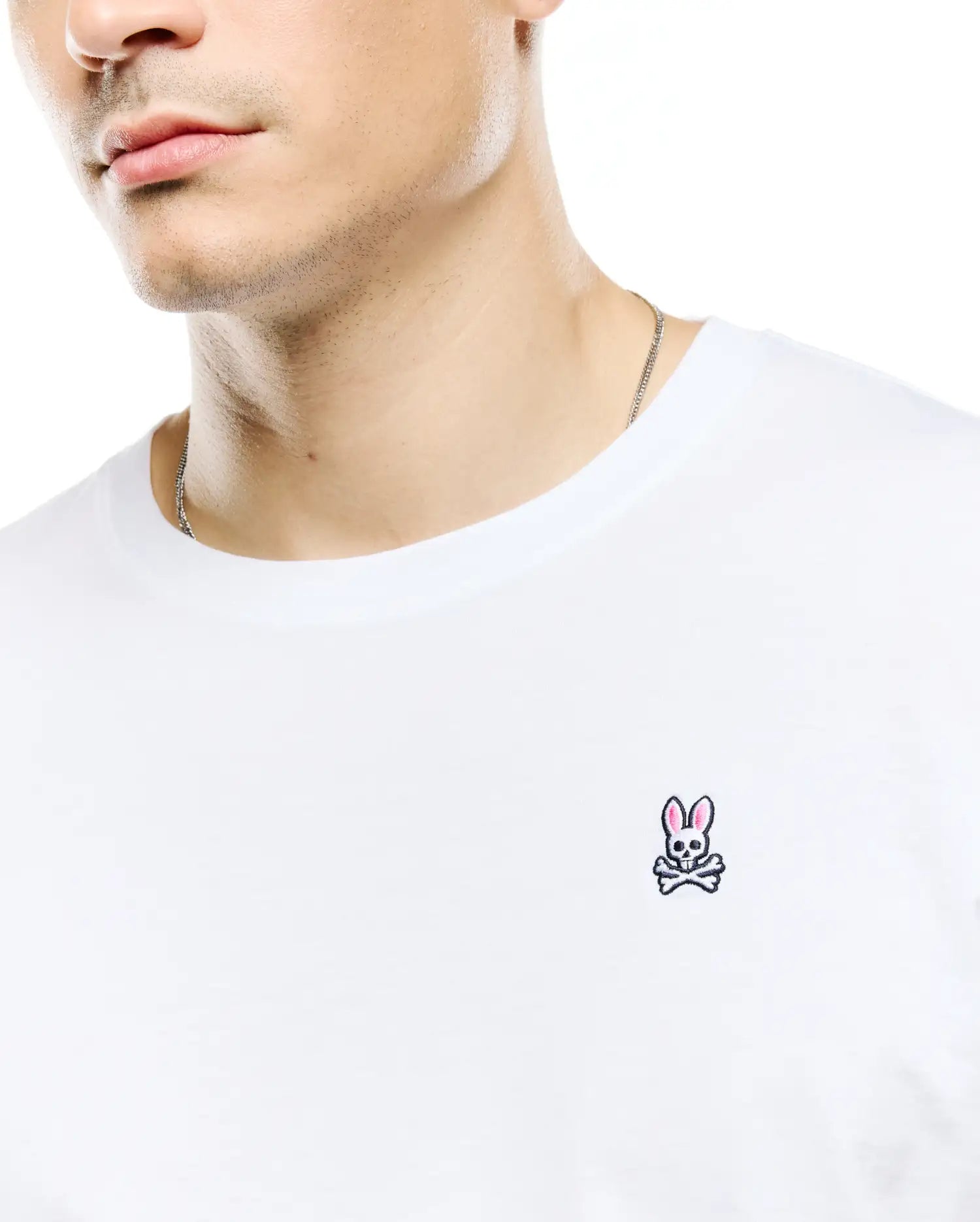 Psycho Bunny Men's Tees Classic Crew Neck Tee B6U014CRPC maglietta bianca XXS