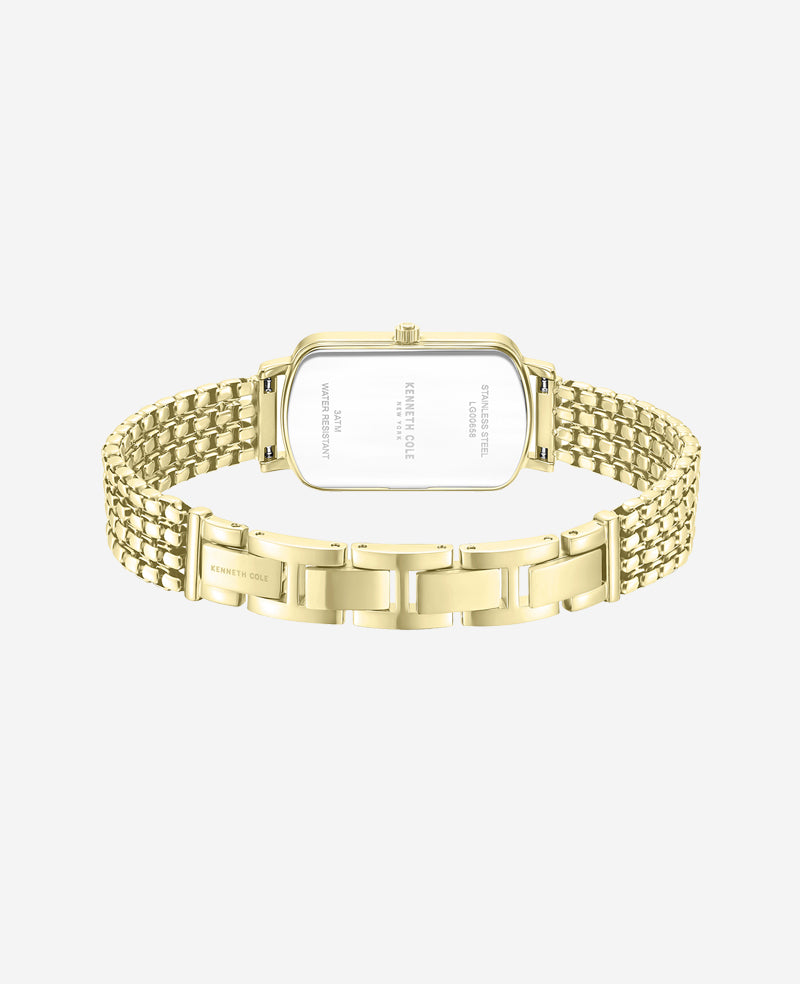Kenneth Cole Reaction Watches Classic Bracelet Watch orologio dorato quadrante verde