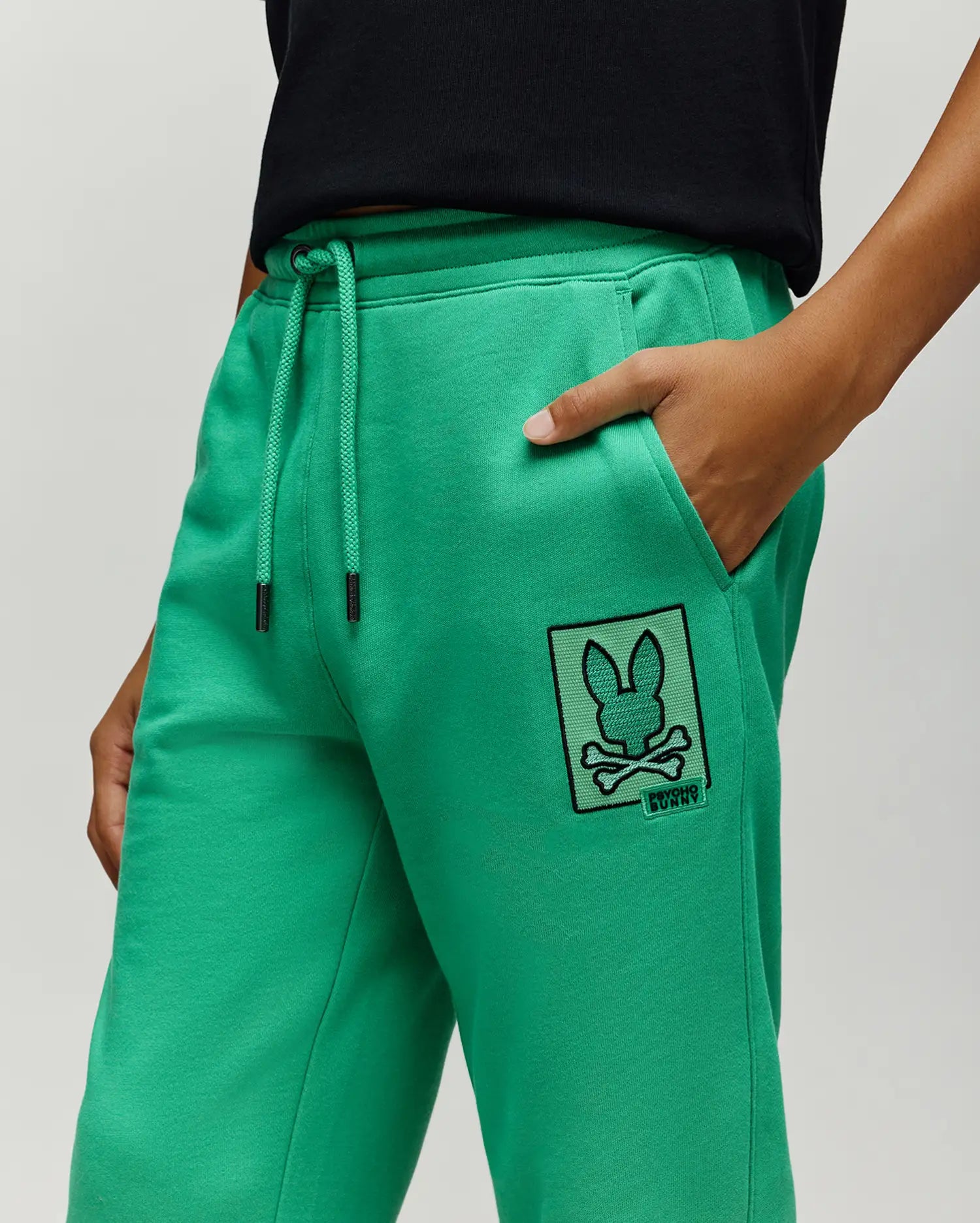Psycho Bunny Kids Bottoms Varen Jogger pantaloni verde in cotone