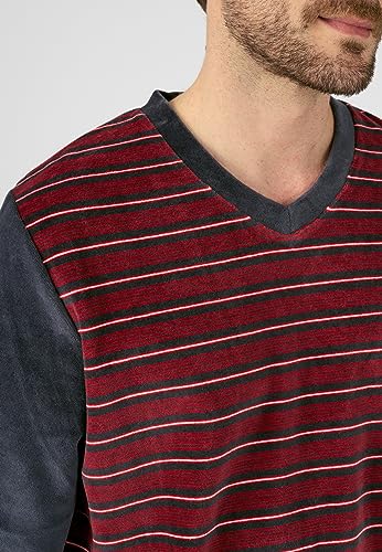 Damart Homewear pigiama da uomo in velluto scollo a V