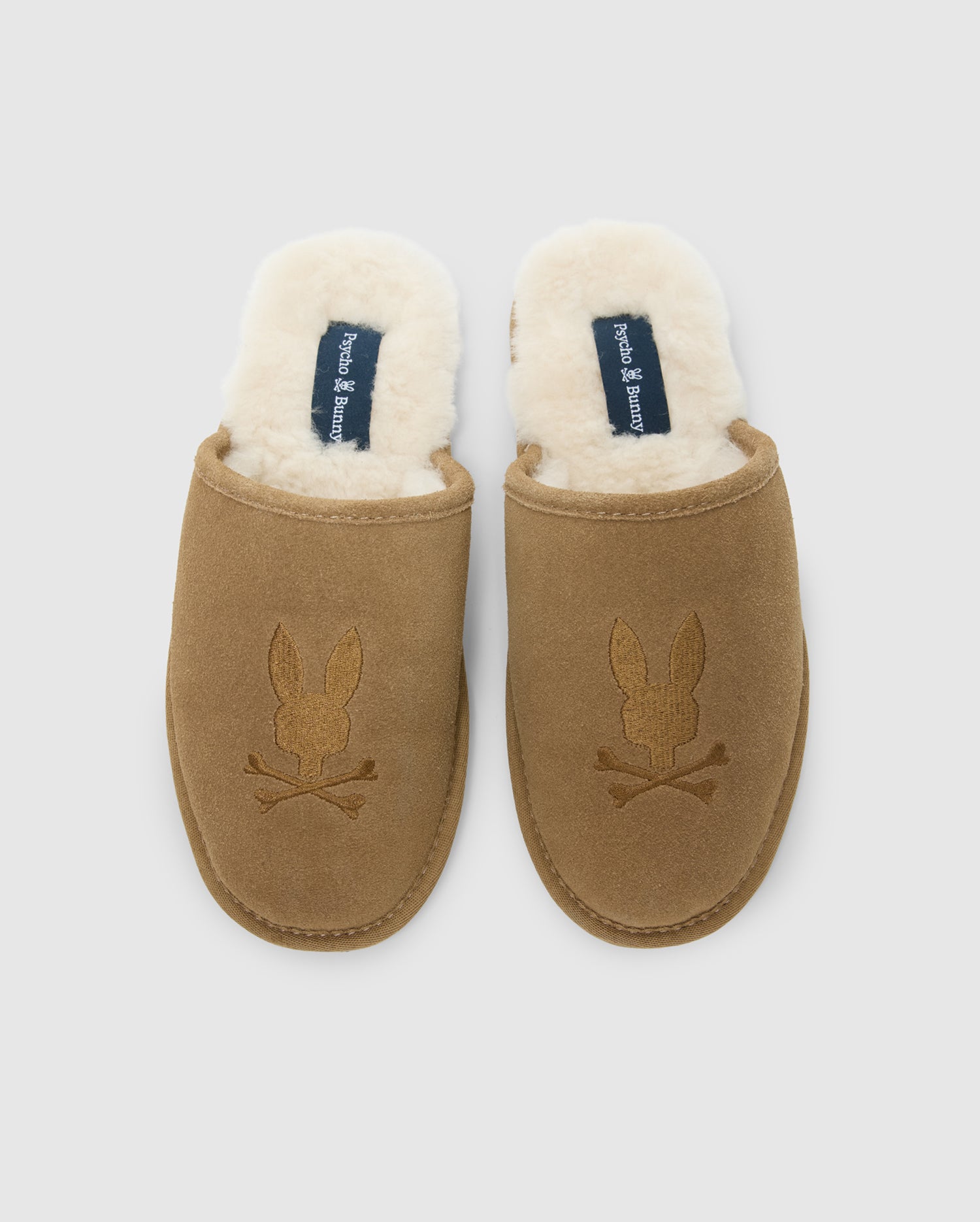 Psycho Bunny Accessories MENS SUEDE SLIPPERS B6A357E200 pantofole uomo beige