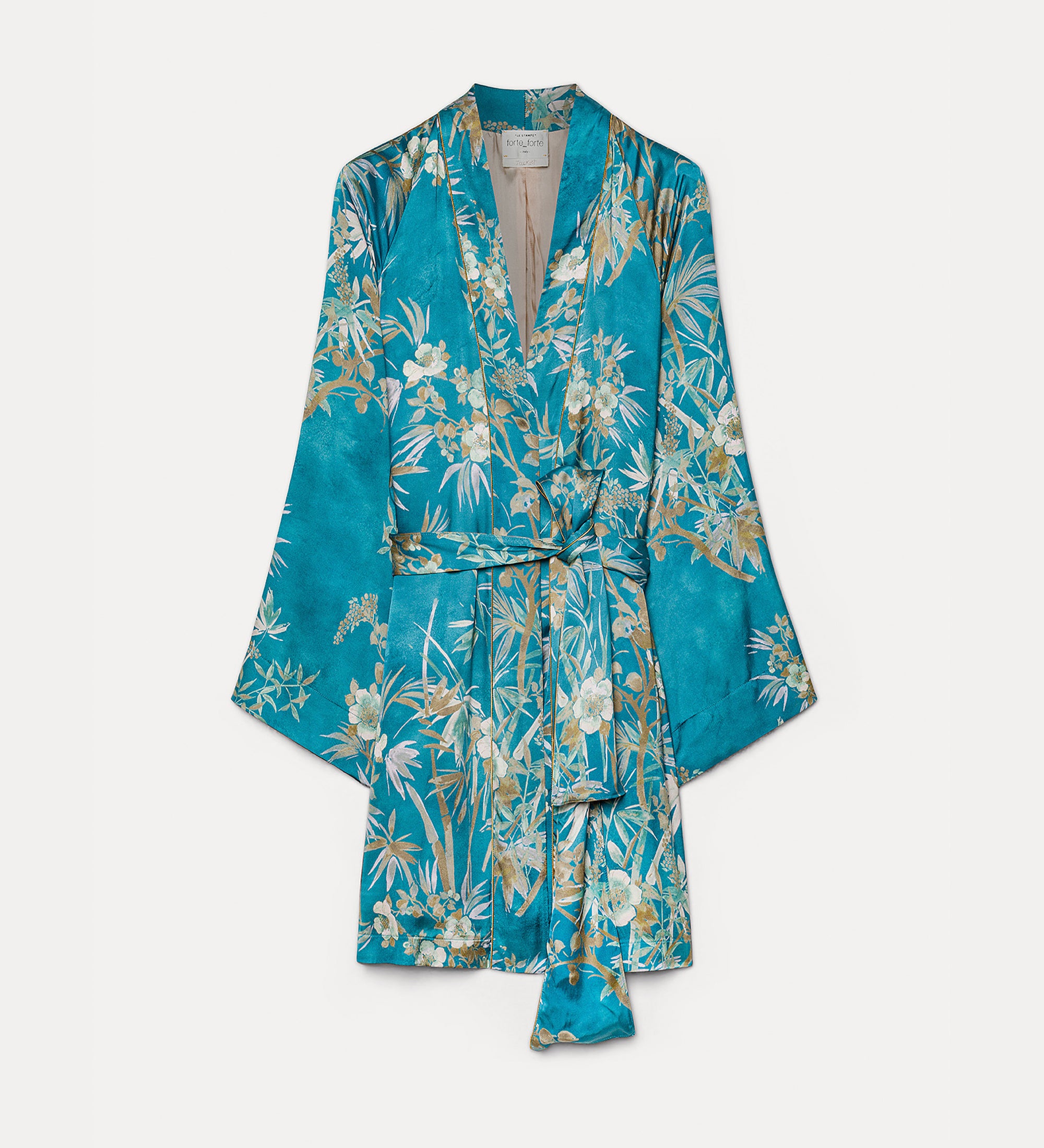 Forte capispalla e kimono Le Bambou Secret kimono satin jade