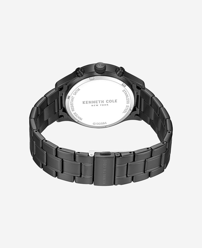 Kenneth Cole Reaction Skeleton Automatic Stainless Bracelet Watch uomo nero