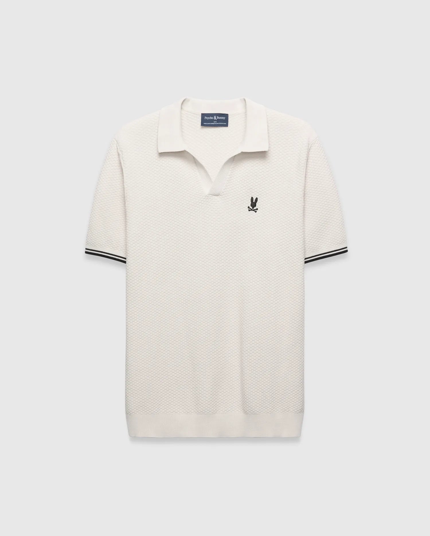 Psycho Bunny Men's Polos Selby Knit Polo MT0100265 polo in cotone naturale