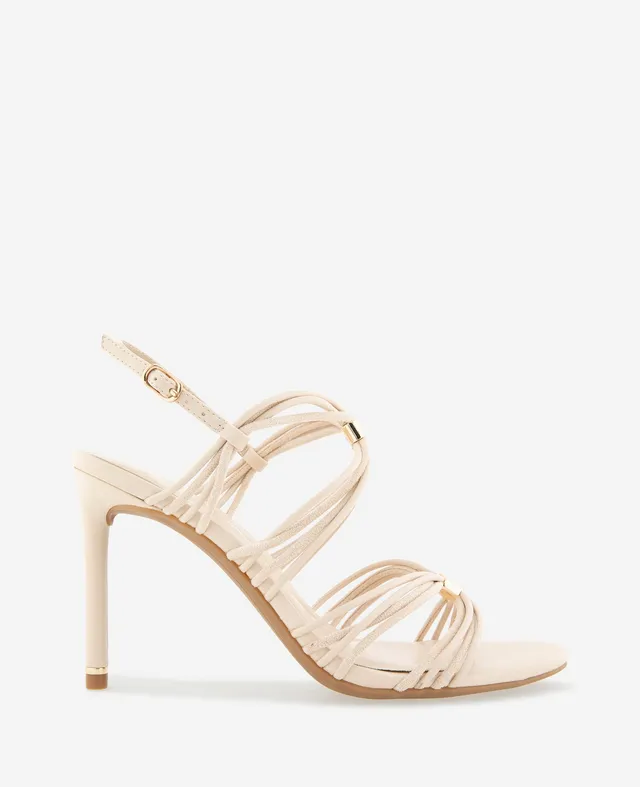 Kenneth Cole Reaction Shoes Leyla Strappy Leather Heel scarpe con tacco ECRU MULTI