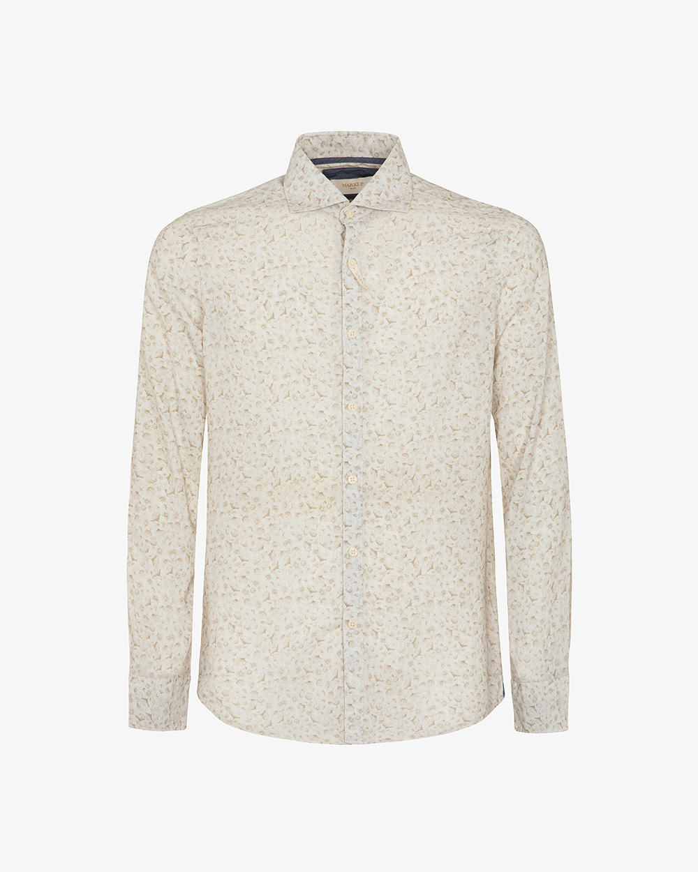 Markup Uomo Camicie Camicia in lino stampato collo francese camicia